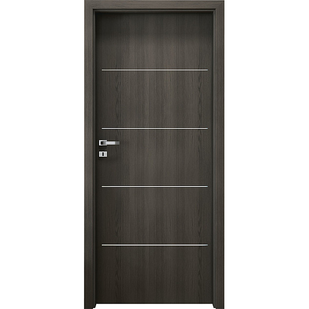 Deskové interiérové dveře Lido 3 - ENDURO 3D fólie - Antracit (B637) Deskové interiérové dveře Lido 3 - ENDURO 3D fólie - Antracit (B637)